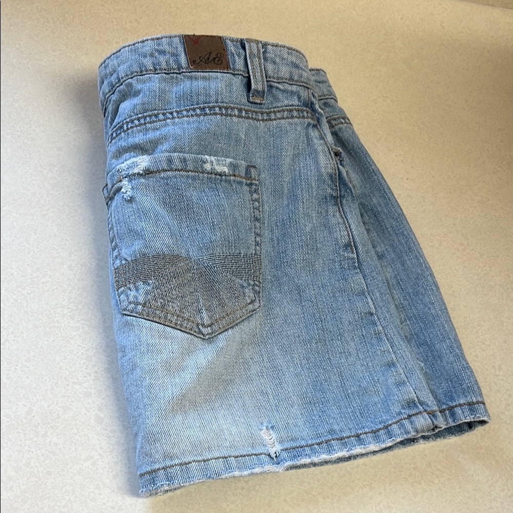 Denim Blue Women's Short Skirt - Picture 3 of 5